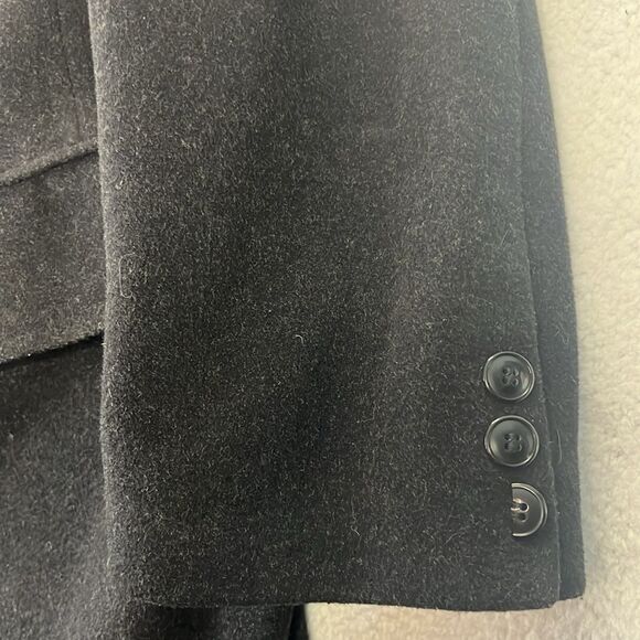 Trade Mark Vintage Long Trench Coat Wool Cashmere Blend Size 44R - Picture 6 of 13